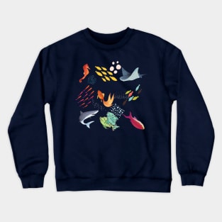 Cute Fish under the ocean Crewneck Sweatshirt